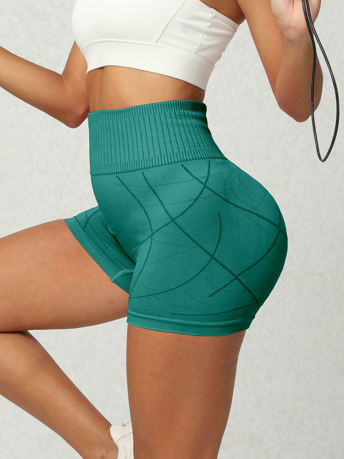 High Waist Active Shorts - Hovatok