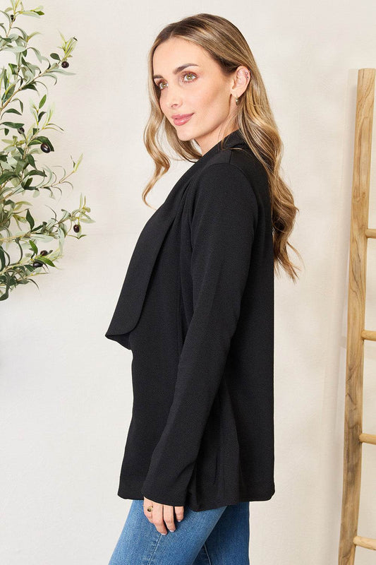 Heimish Full Size Open Front Long Sleeve Blazer - Hovatok