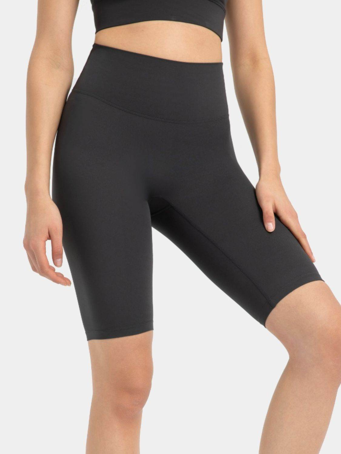 Millennia High Rise Wide Waistband Active Shorts - Hovatok