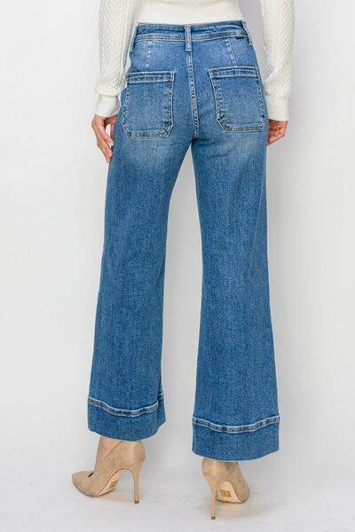 RISEN Full Size High Rise Wide Leg Jeans - Hovatok