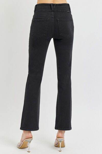 RISEN Full Size High Rise Wide Waistband Ankle Bootcut Jeans - Hovatok