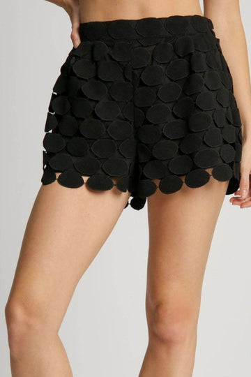 Umgee Full Size Polka Dot Lace Shorts Plus Size - Hovatok