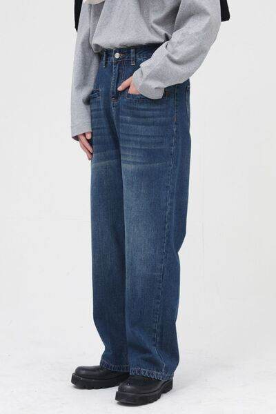 Front Pockets Baggy Jeans - Hovatok