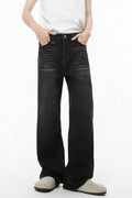 Wide Straight Jeans with Pockets - Hovatok