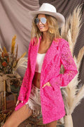BiBi Single-Breasted Long Sleeve Lace Blazer - Hovatok