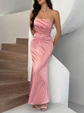 Devine Ruched Tube Maxi Dress - Hovatok