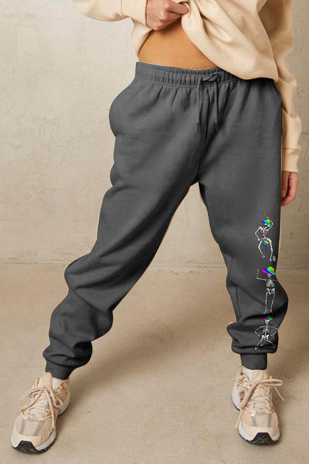 Simply Love Full Size SKELETON Graphic Sweatpants - Hovatok