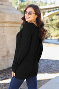 Basic Bae Full Size Ribbed Round Neck Long Sleeve Knit Top - Hovatok
