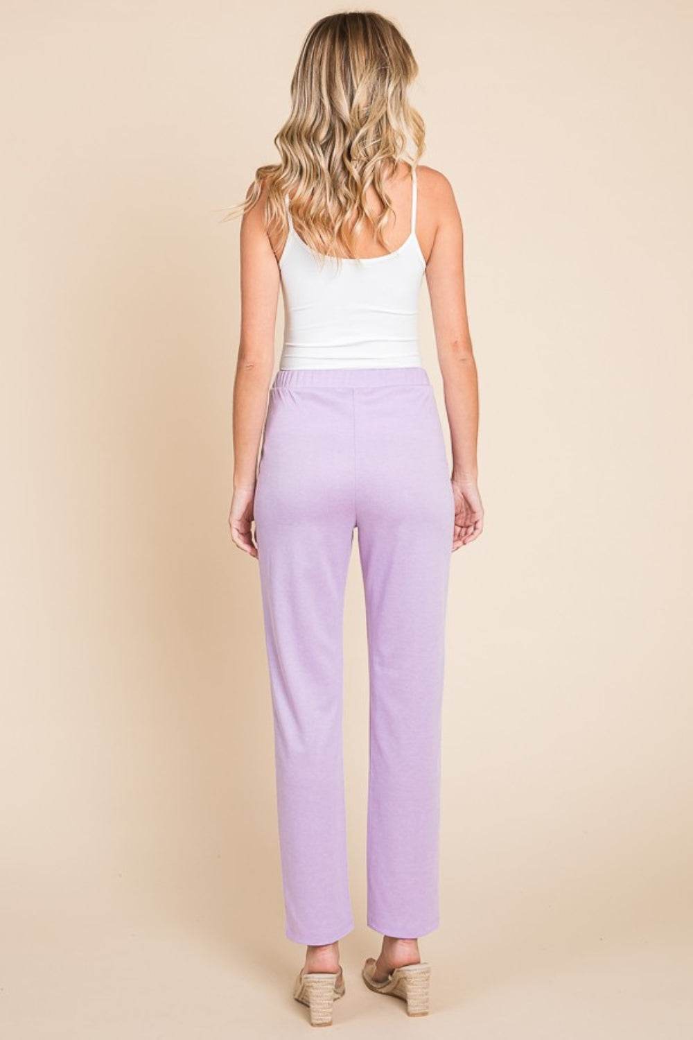 Culture Code Full Size Pin Tuck Detail Slim Pants - Hovatok