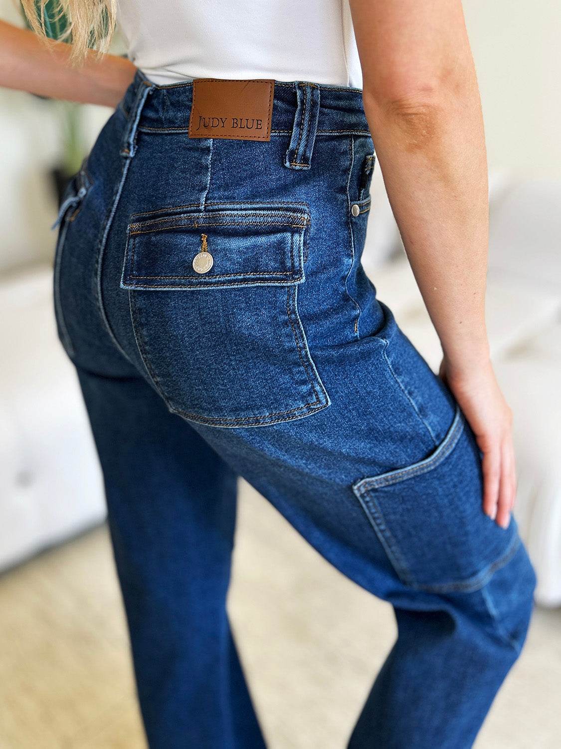 Judy Blue Full Size High Waist Cargo Jeans - Hovatok