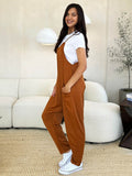 Double Take Full Size Sleeveless V-Neck Pocketed Jumpsuit - Hovatok