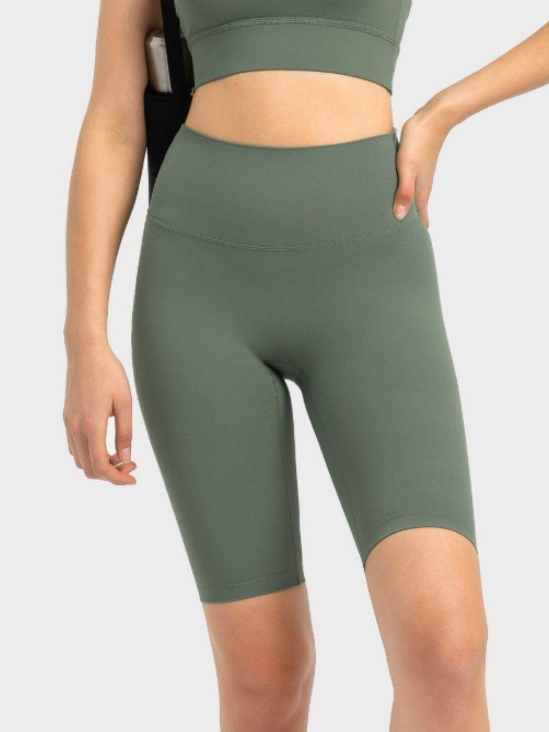 Millennia High Rise Wide Waistband Active Shorts - Hovatok