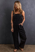 Pocketed Straight Denim Overalls - Hovatok