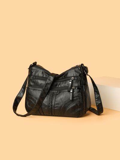 PU Leather Adjustable Strap Shoulder Bag - Hovatok