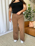 RFM Full Size High Rise Garment Dye Wide Leg Jeans - Hovatok