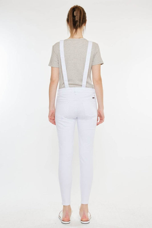 Kancan Distressed Skinny Denim Overalls - Hovatok