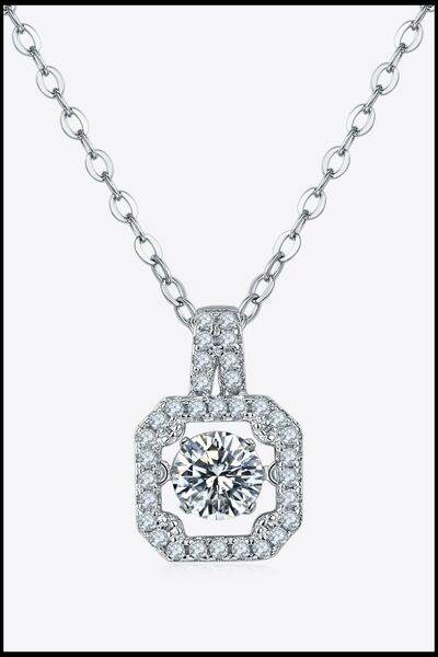 Adored Moissanite 925 Sterling Silver Necklace - Hovatok
