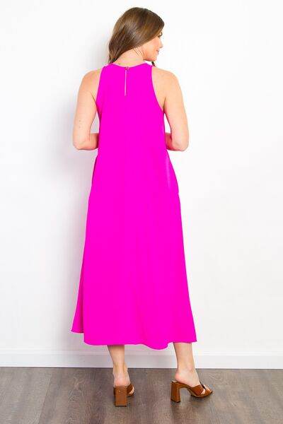 Be Stage Midi Tank Dress with Pockets - Hovatok