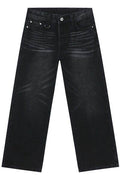 Wide Straight Jeans with Pockets - Hovatok