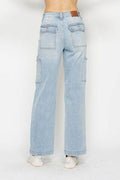 Judy Blue Full Size High Waist Straight Cargo Jeans - Hovatok