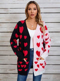 Angel Wings Heart Open Front Long Sleeve Cardigan - Hovatok