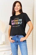 Simply Love Slogan Graphic Cuffed Sleeve T-Shirt - Hovatok