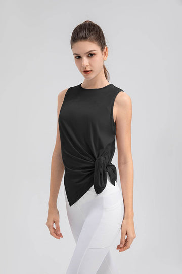 Slit Round Neck Tank - Hovatok