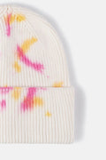 Tie-Dye Cuffed Rib-Knit Beanie Hat - Hovatok