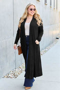Basic Bae Full Size Open Front Long Sleeve Cover Up - Hovatok
