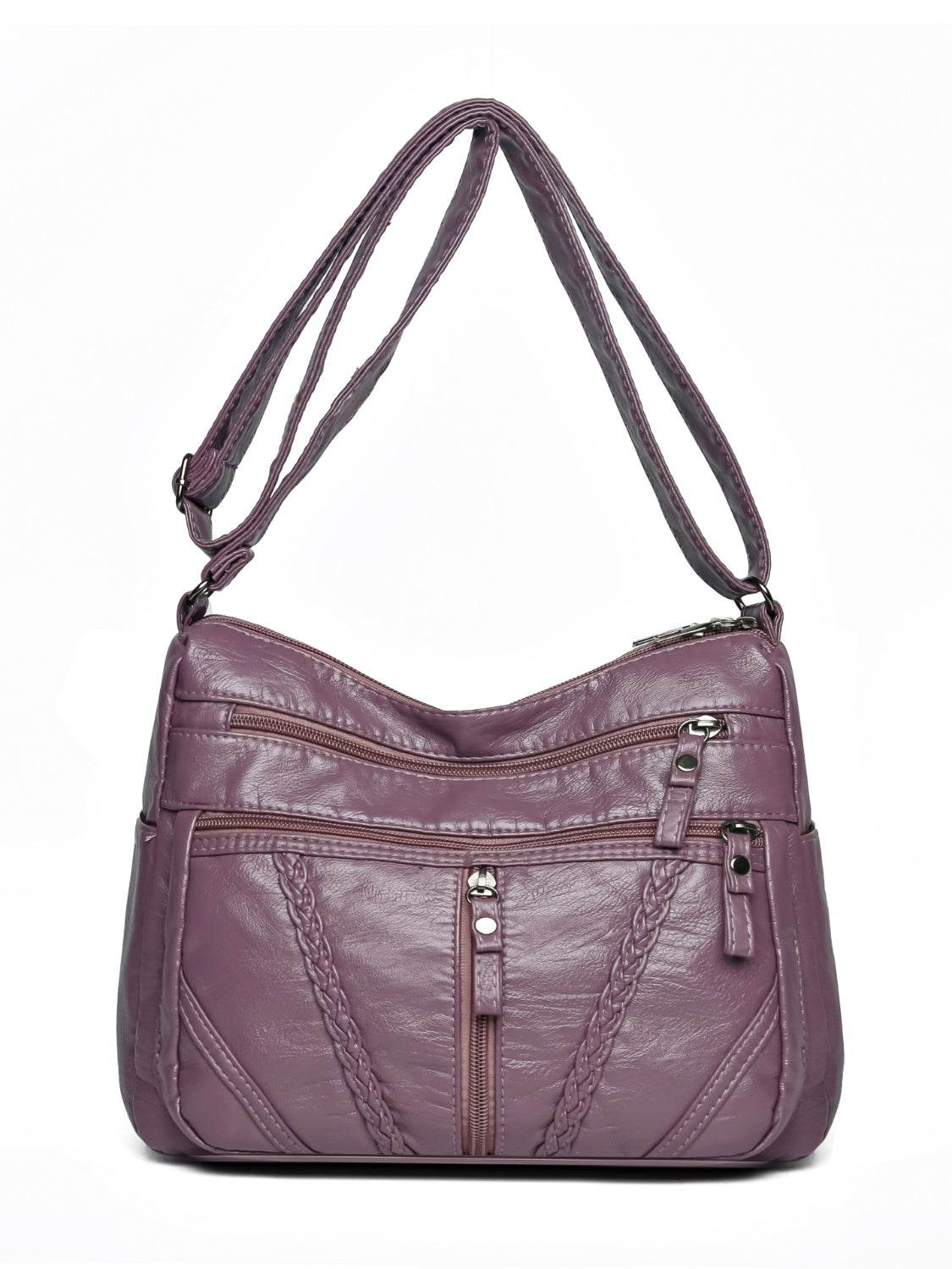 Adjustable Strap PU Leather Shoulder Bag - Hovatok