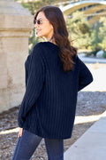 Basic Bae Full Size Ribbed Round Neck Long Sleeve Knit Top - Hovatok