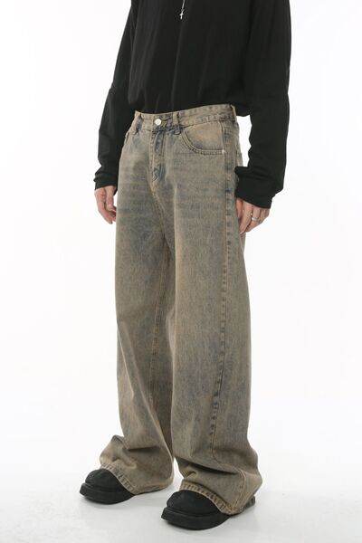 Wide Leg Jeans with Pockets - Hovatok