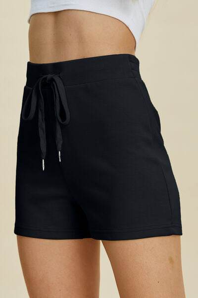 Basic Bae Full Size Air Scuba Drawstring High Waist Shorts - Hovatok