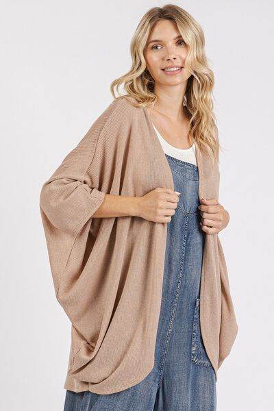 Mittoshop Open Front Batwing Sleeve Cardigan - Hovatok