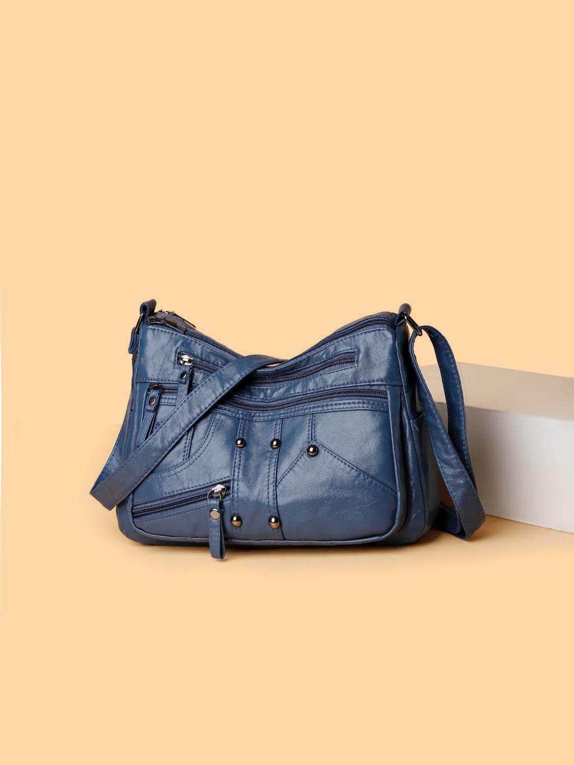 PU Leather Adjustable Strap Shoulder Bag - Hovatok