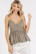 Mittoshop Crisscross Back Lace Detail V-Neck Cami - Hovatok