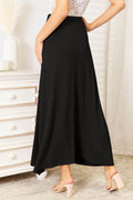 Double Take Full Size Soft Rayon Drawstring Waist Maxi Skirt - Hovatok