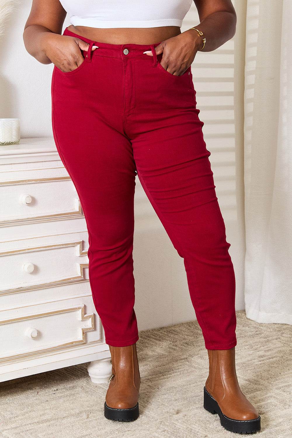 Judy Blue Full Size High Waist Tummy Control Skinny Jeans - Hovatok