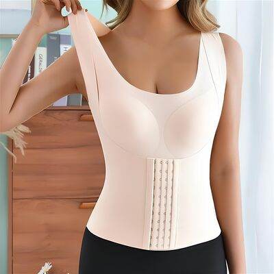 Basic Bae Scoop Neck Shapewear Tank with Removable Paddings - Hovatok