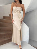 Devine Ruched Tube Maxi Dress - Hovatok