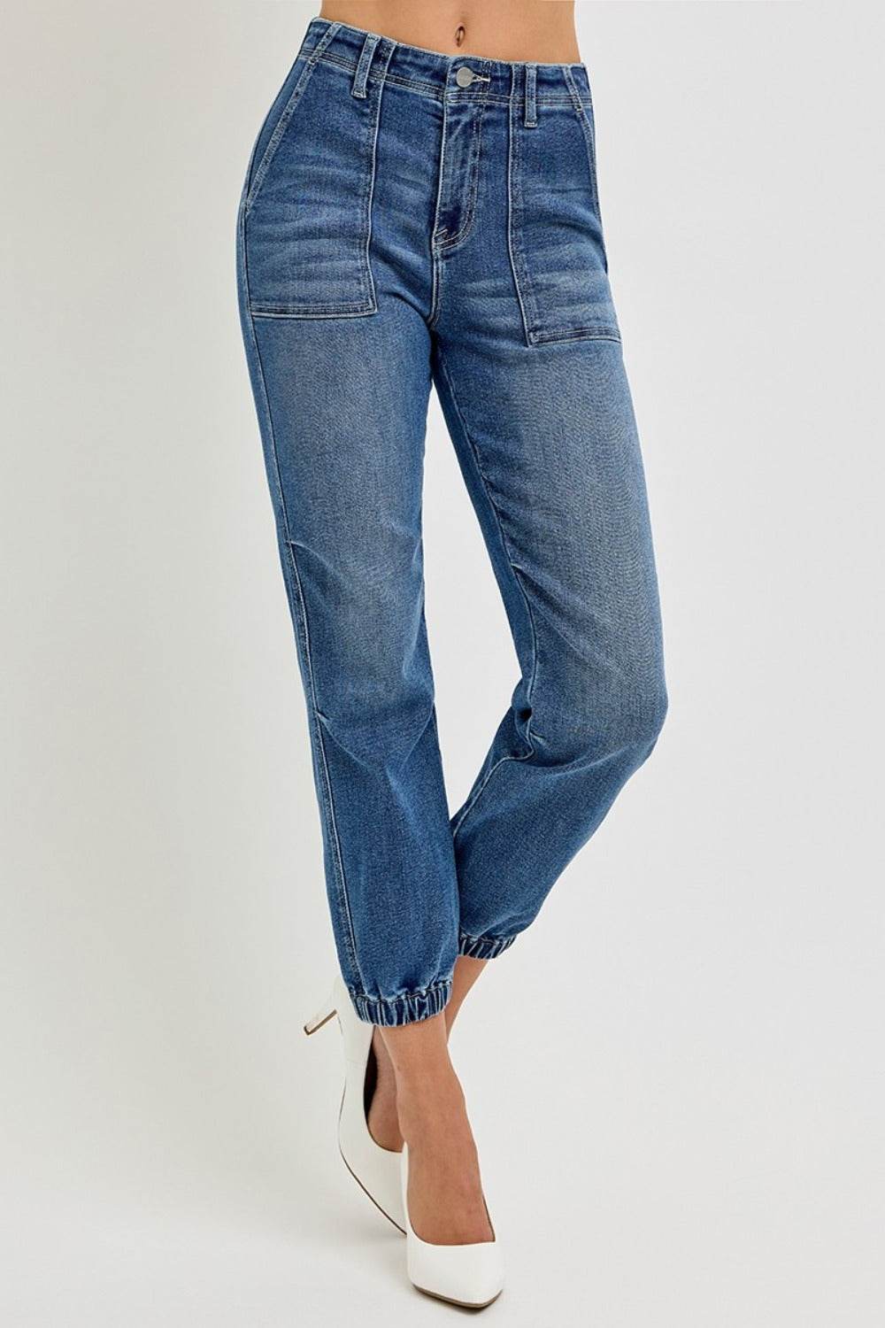 RISEN Full Size High Rise Ankle Jogger Jeans - Hovatok