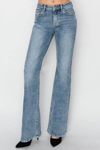 RISEN Full Size Mid Rise Bootcut Jeans - Hovatok