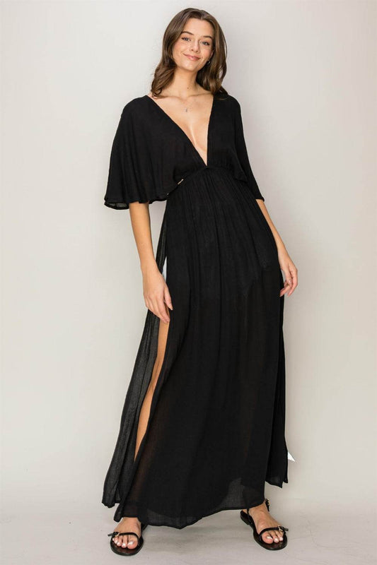 HYFVE Tie Back Maxi Split Cover Up Dress - Hovatok