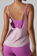 Crisscross Round Neck Active Tank - Hovatok
