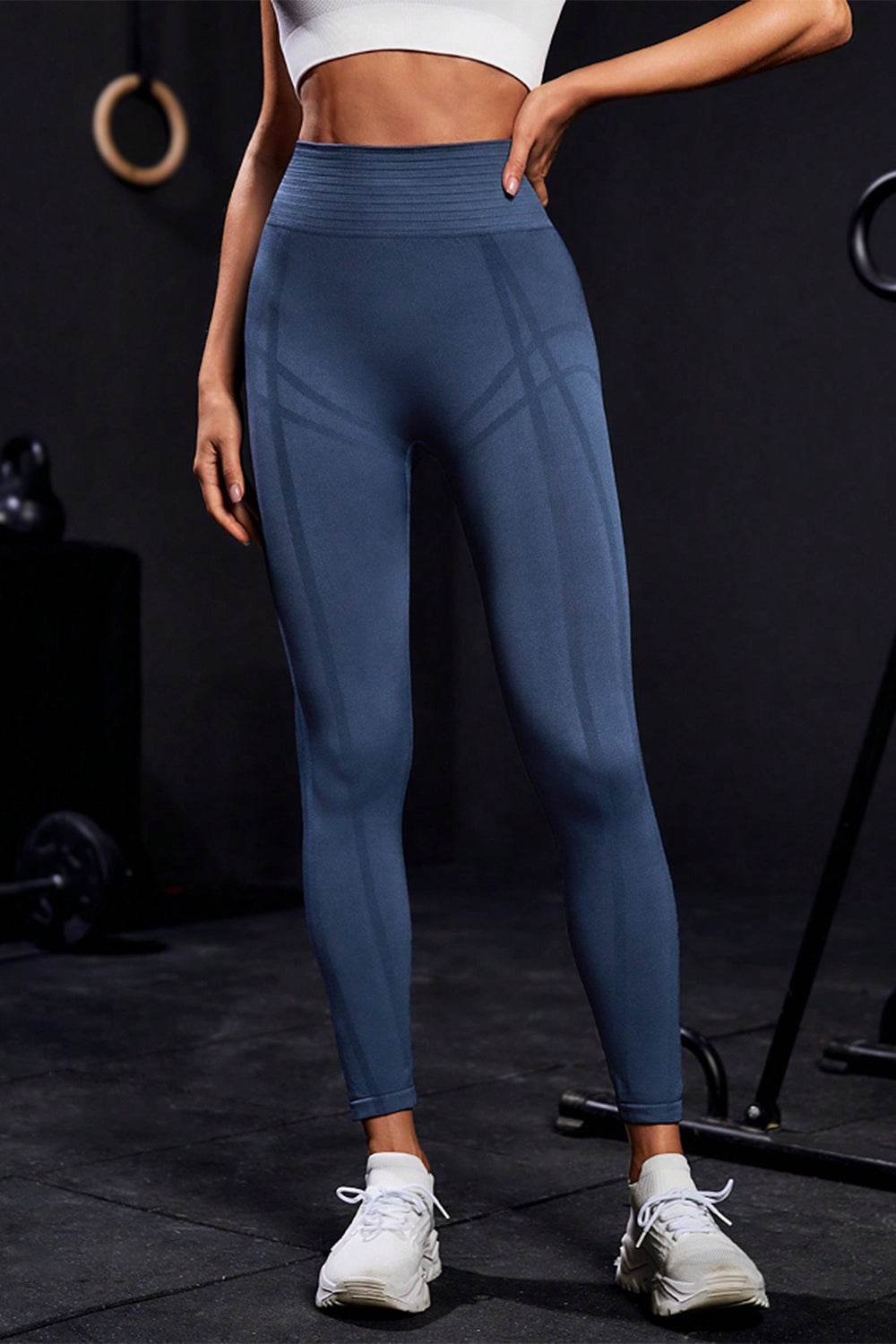 Wide Waistband High Waist Active Leggings - Hovatok