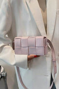 Zenana Vegan Leather Woven Crossbody Bag - Hovatok