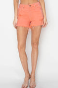 RISEN Full Size High Waist Ripped Denim Shorts - Hovatok