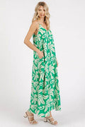 Mittoshop Printed V-Neck Maxi Cami Dress with Pockets - Hovatok