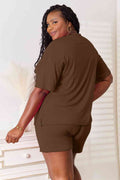Basic Bae Full Size Soft Rayon Half Sleeve Top and Shorts Set - Hovatok