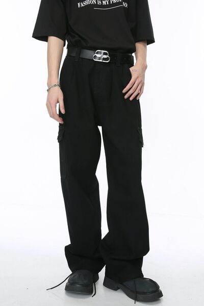 Wide Leg Jeans with Pockets - Hovatok